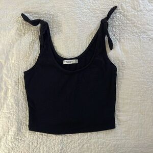 black tank with tie shoulders